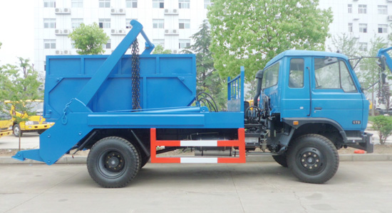 東風(fēng)平頭擺臂式垃圾車(chē)圖片
